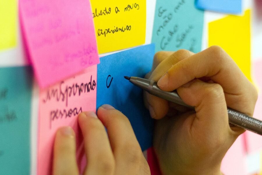 post-it wall