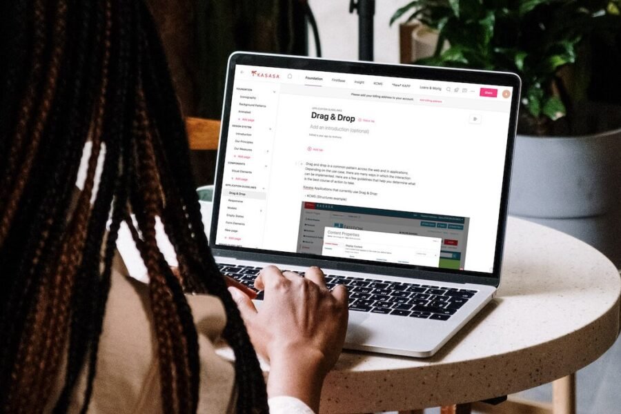 Image of a designer using the zeroheight website